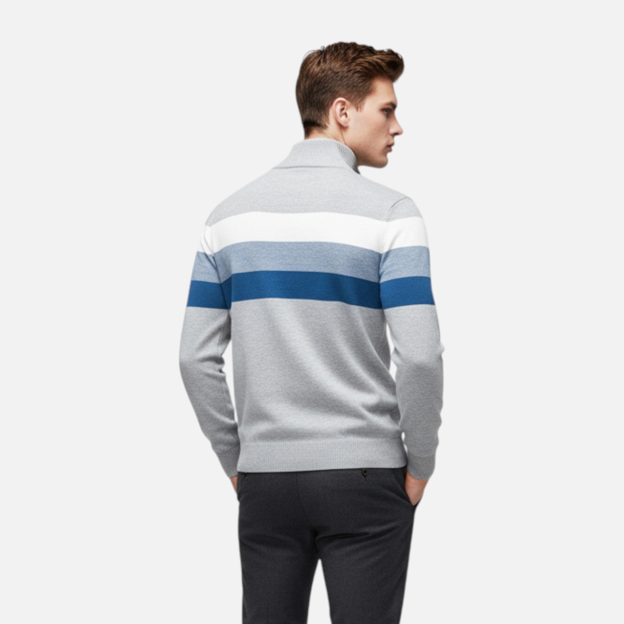 Aureli Paris | Pull Homme Coton Patchwork Col Zippé