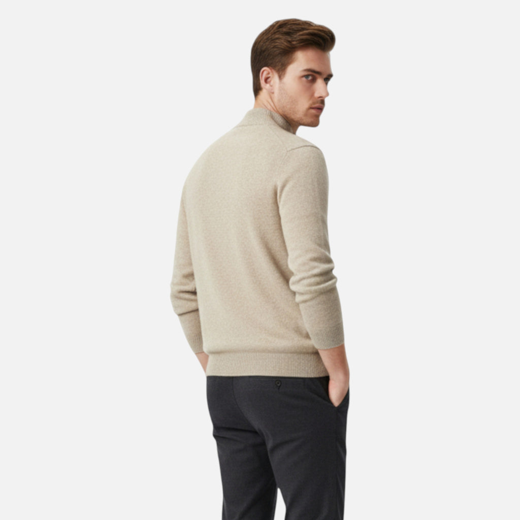 Aureli Paris | Cardigan Homme Laine Mérinos Col Zippé