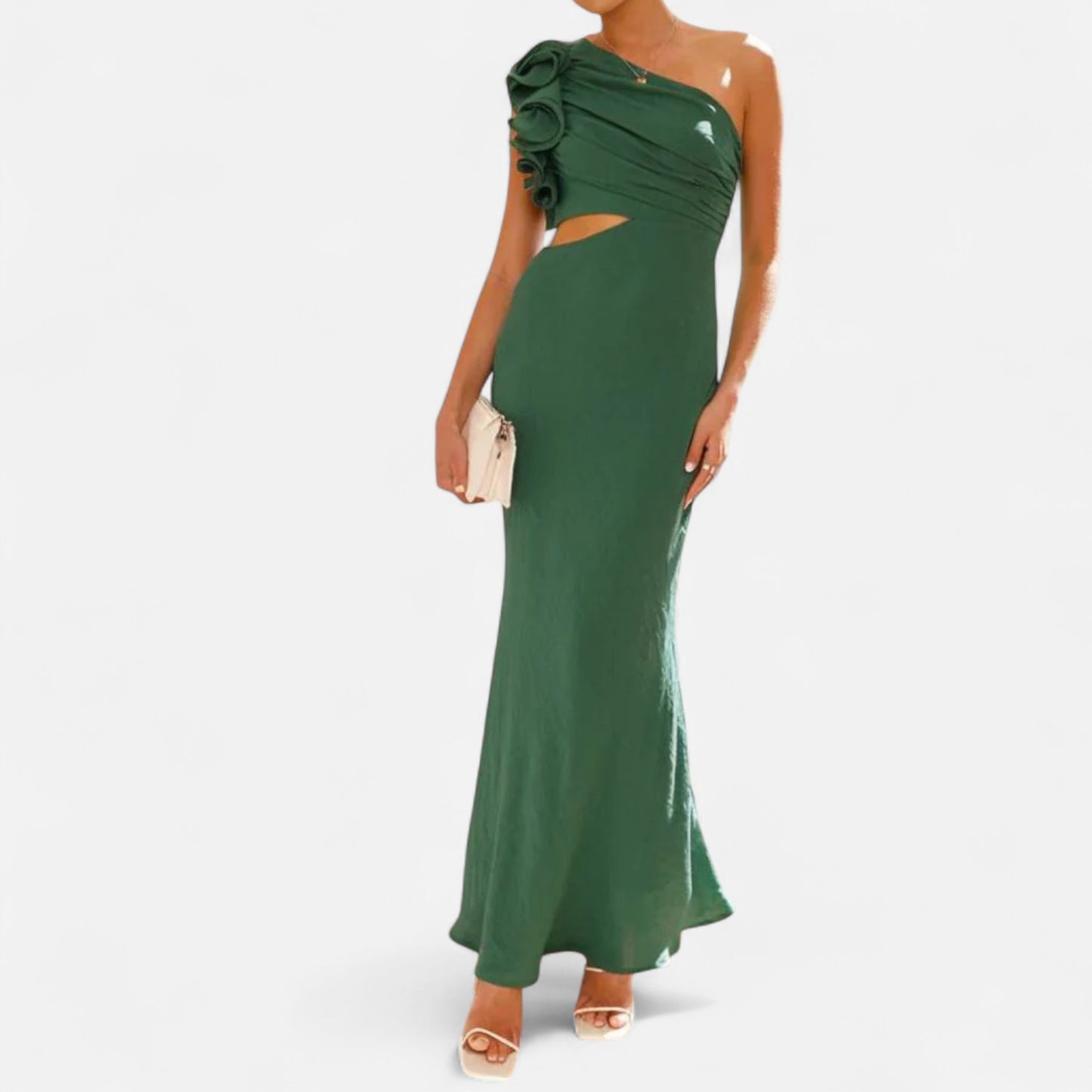 Aureli Paris | Robe Longue Asymétrique – Silhouette Sculptée et Raffinement Nocturne