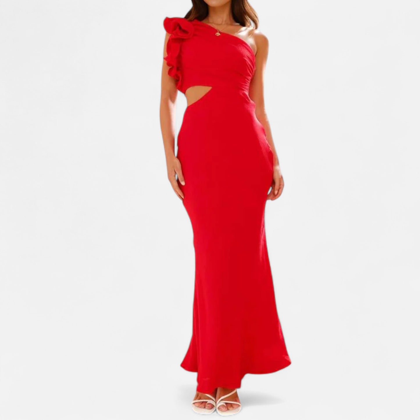 Aureli Paris | Robe Longue Asymétrique – Silhouette Sculptée et Raffinement Nocturne