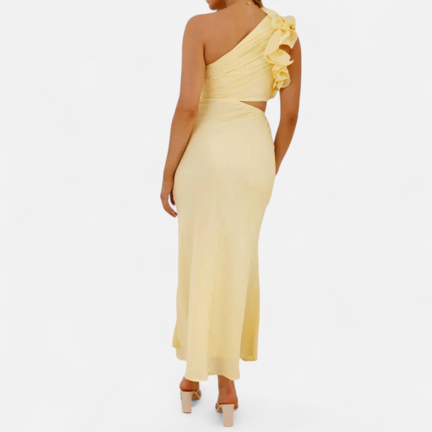 Aureli Paris | Robe Longue Asymétrique – Silhouette Sculptée et Raffinement Nocturne