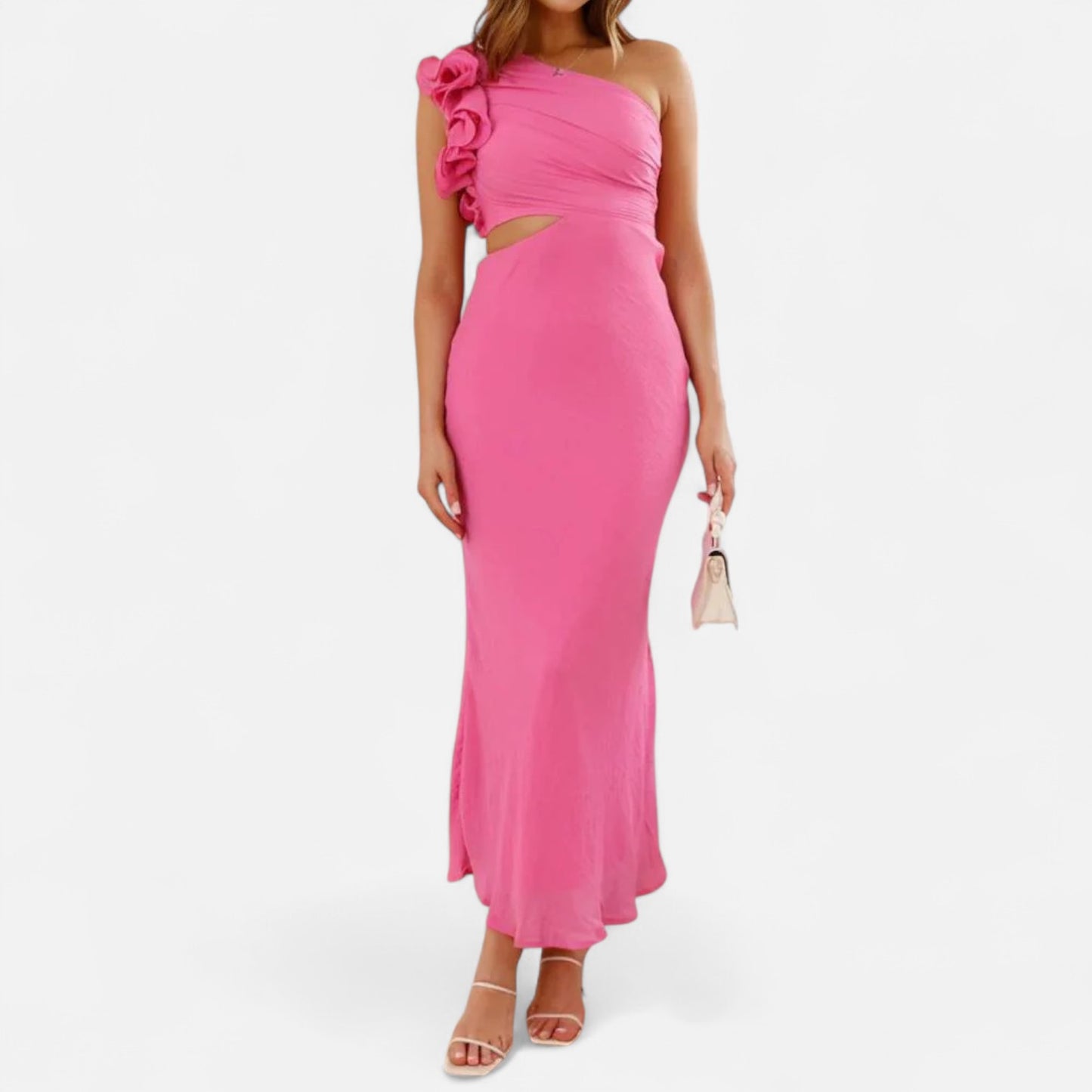 Aureli Paris | Robe Longue Asymétrique – Silhouette Sculptée et Raffinement Nocturne