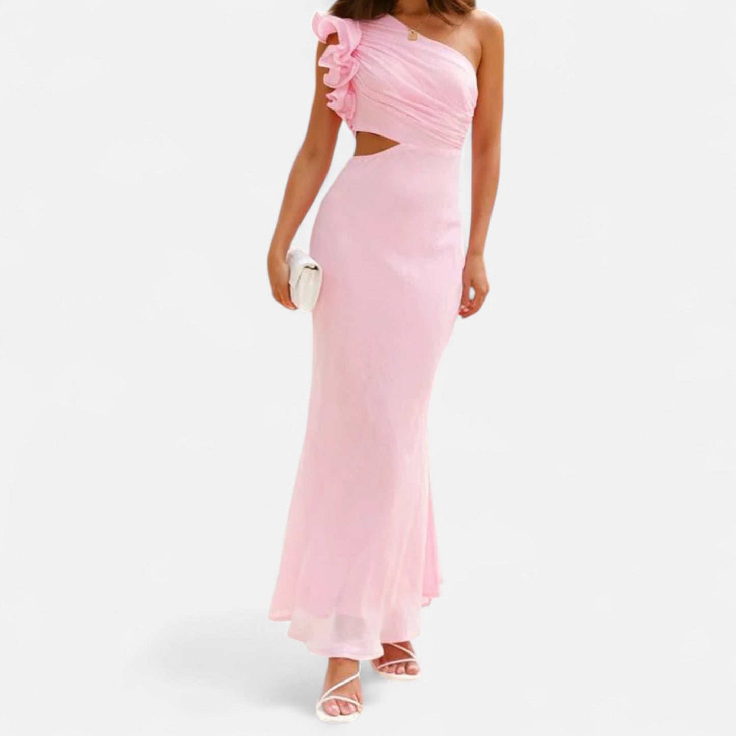 Aureli Paris | Robe Longue Asymétrique – Silhouette Sculptée et Raffinement Nocturne