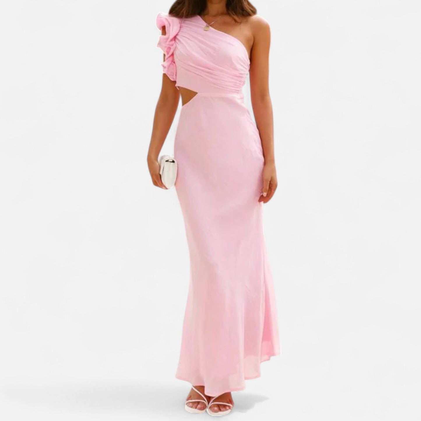 Aureli Paris | Robe Longue Asymétrique – Silhouette Sculptée et Raffinement Nocturne
