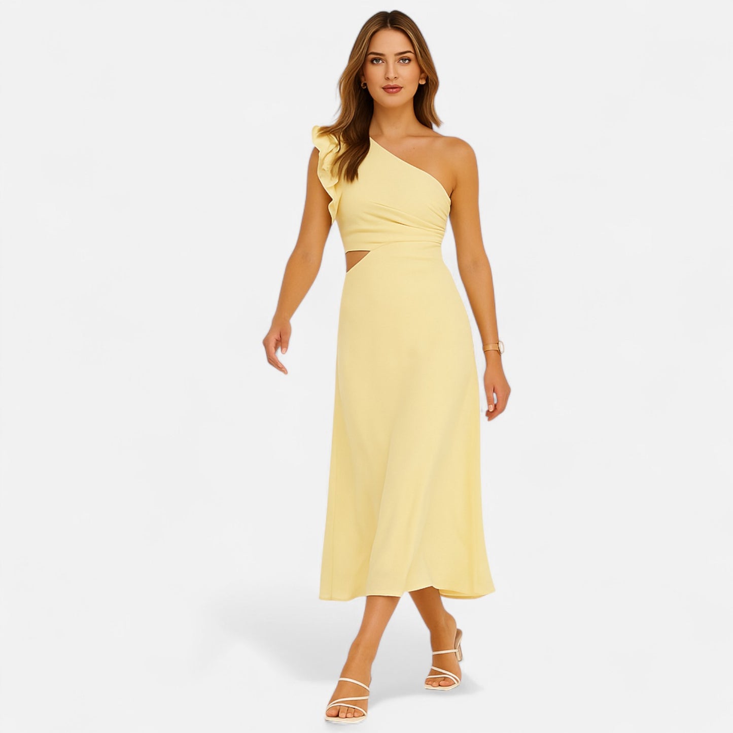 Aureli Paris | Robe Longue Asymétrique – Silhouette Sculptée et Raffinement Nocturne