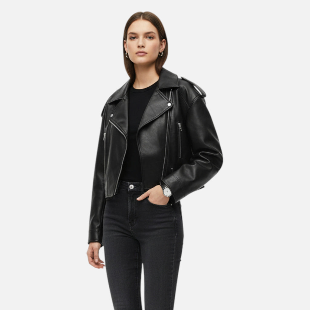 Aureli Paris | Veste Femme Cuir Synthétique Élégance Classique