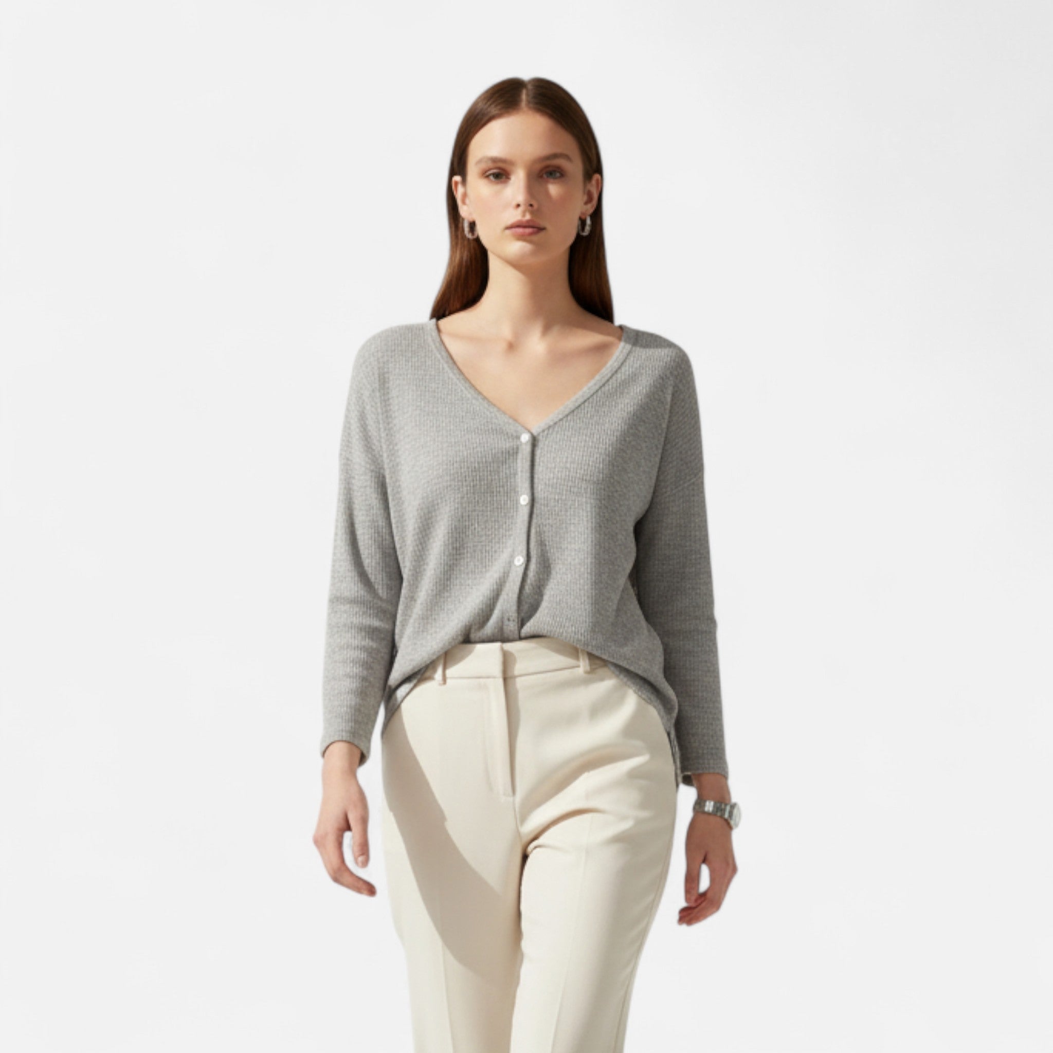 Aureli Paris | Cardigan Femme Col V Élégance Intemporelle