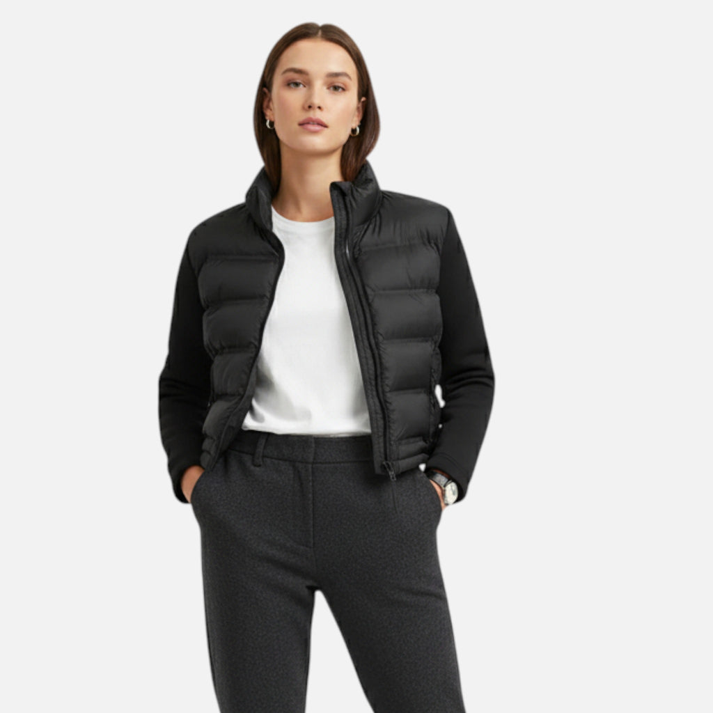 Aureli Paris | Veste Courte Femme Coton Élégance Hivernale