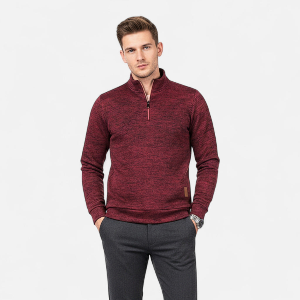 Aureli Paris | Pull Homme Demi-Zip Laine Épaisse