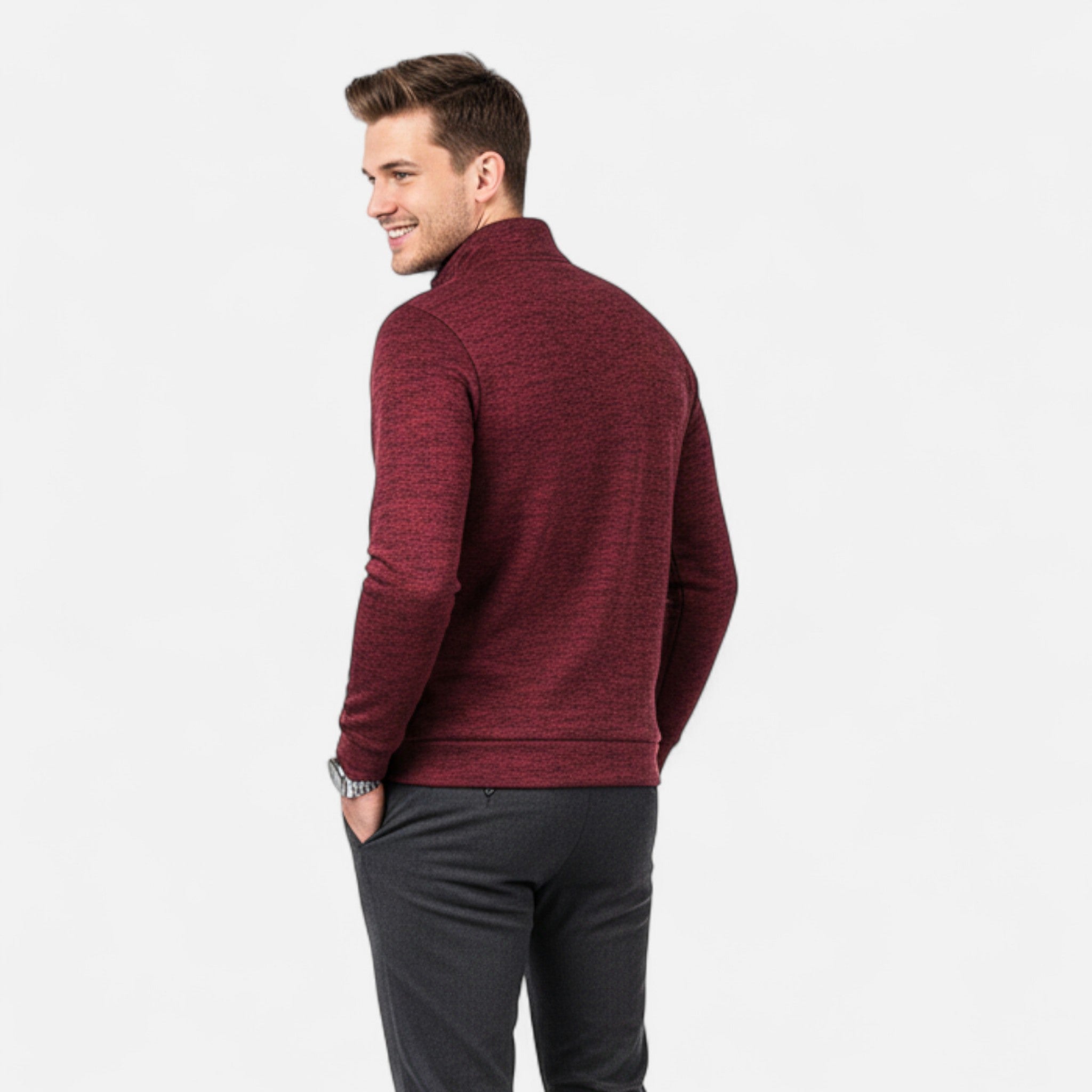 Aureli Paris | Pull Homme Demi-Zip Laine Épaisse