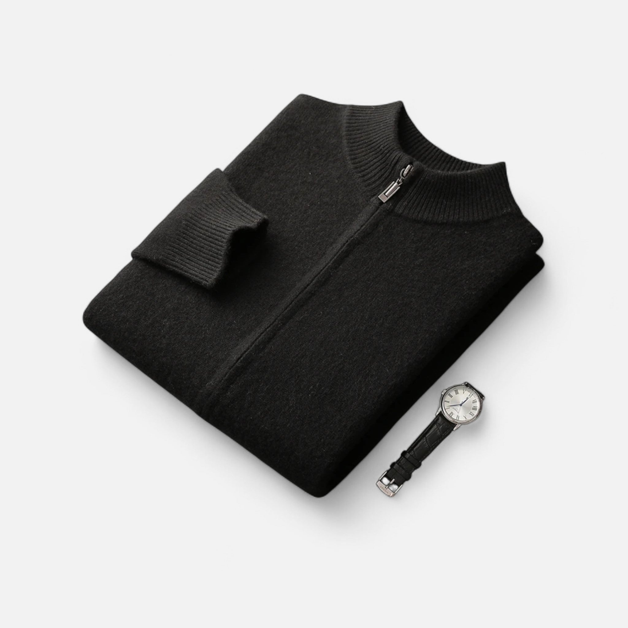 Aureli Paris | Cardigan Homme Laine Mérinos Col Zippé