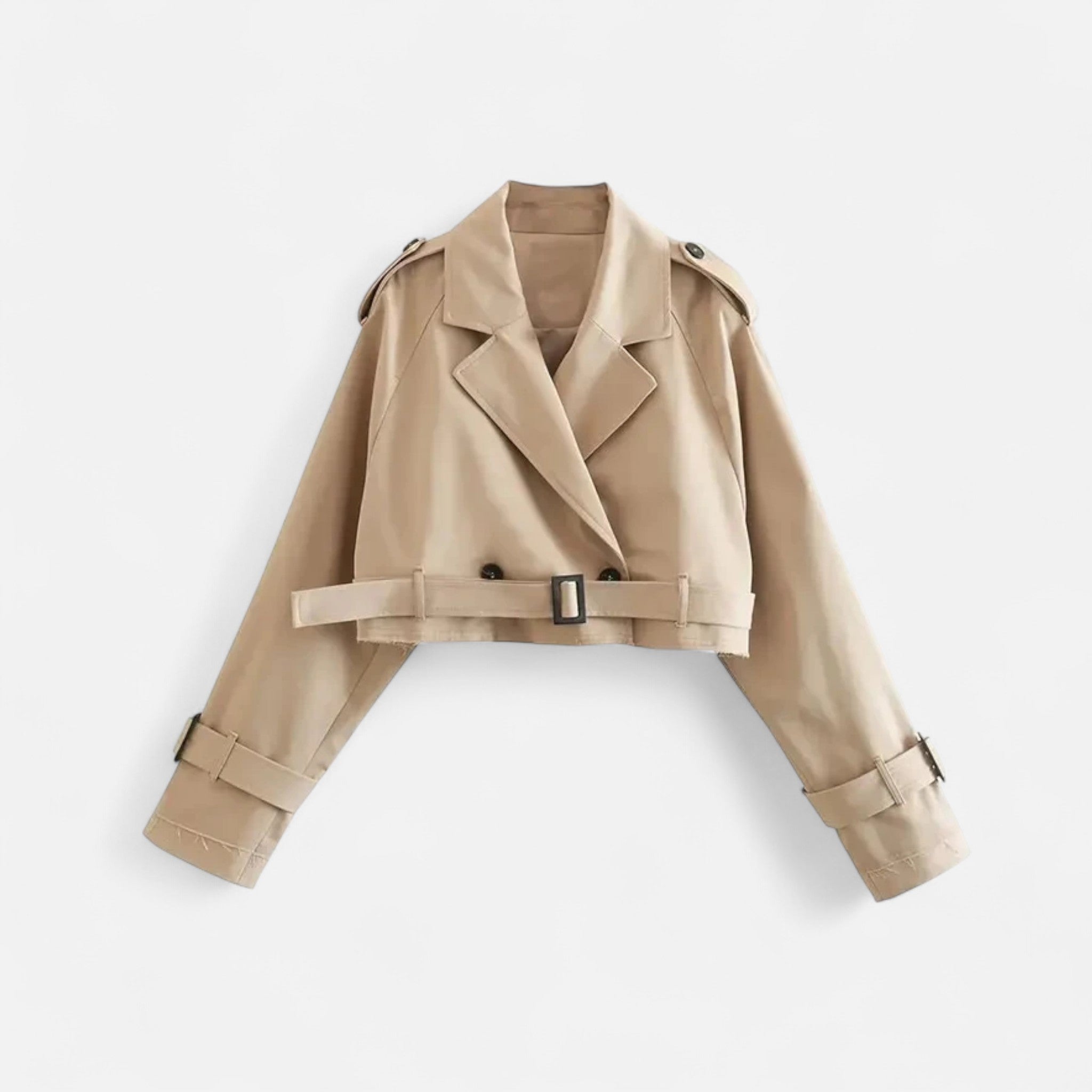 Aureli Paris | Trench Court Femme Vintage Double Boutonnage