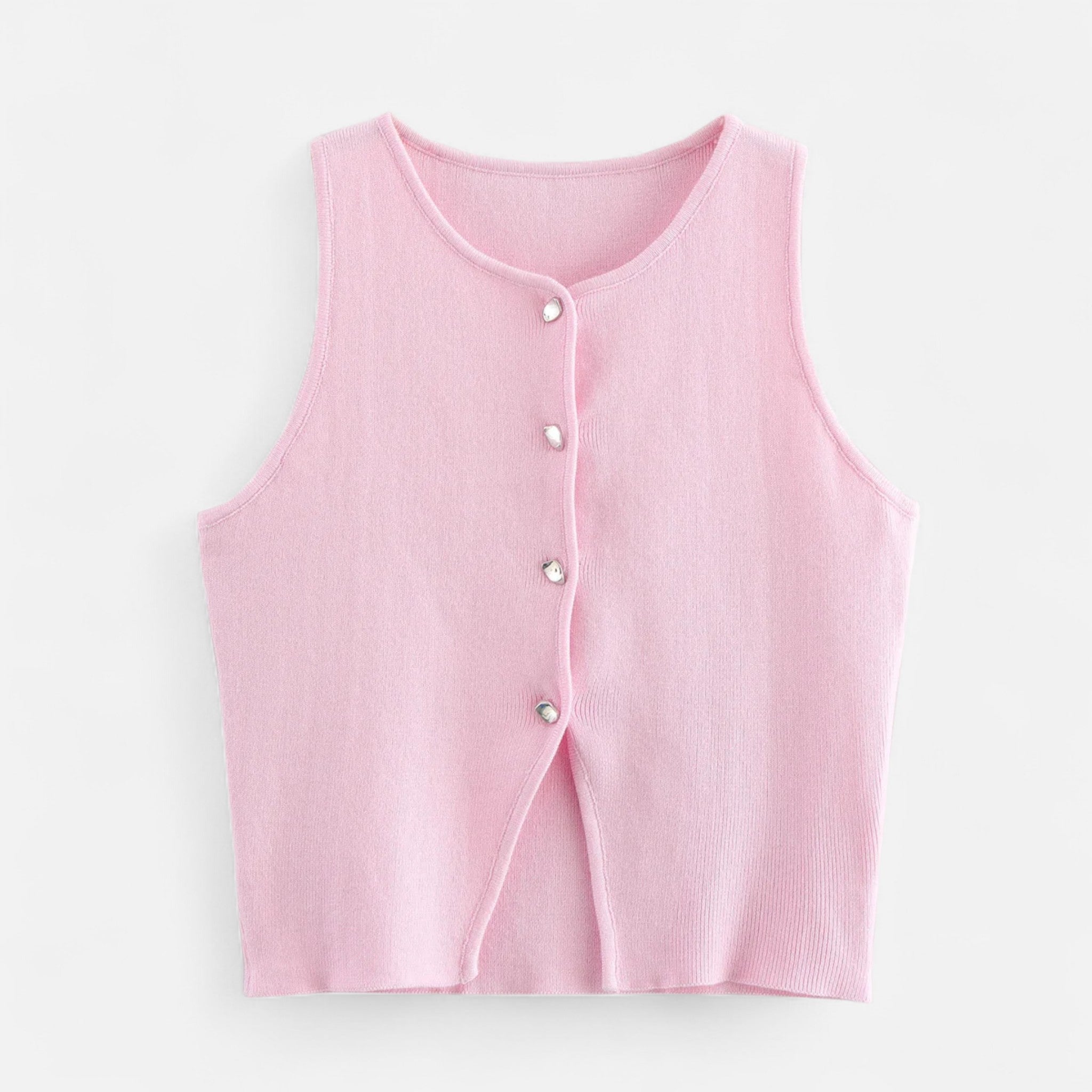 Aureli Paris | Gilet Femme Tricot Court Élégance Classique