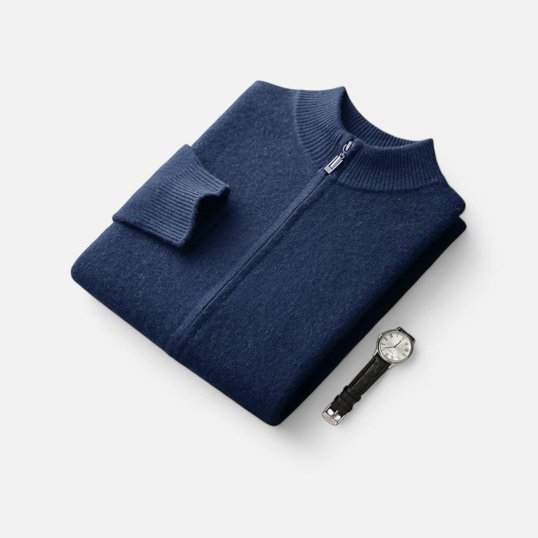 Aureli Paris | Cardigan Homme Laine Mérinos Col Zippé