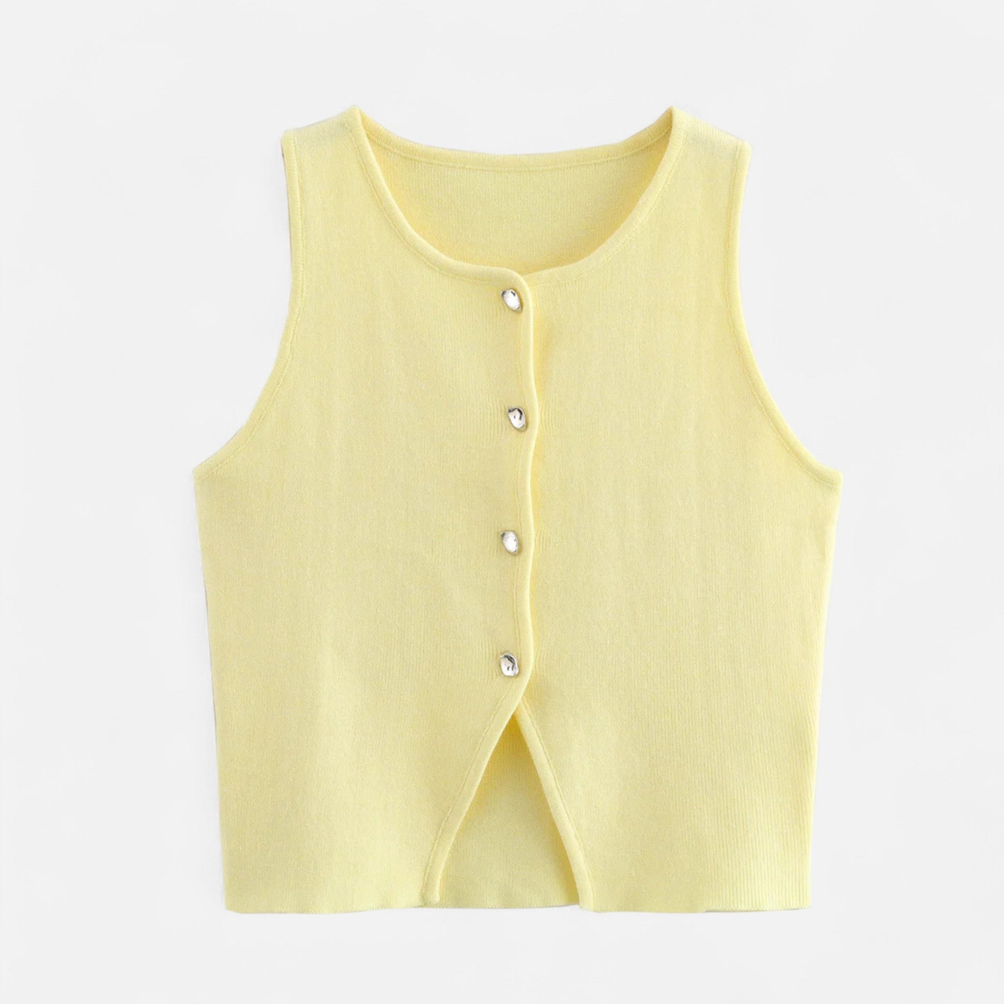 Aureli Paris | Gilet Femme Tricot Court Élégance Classique